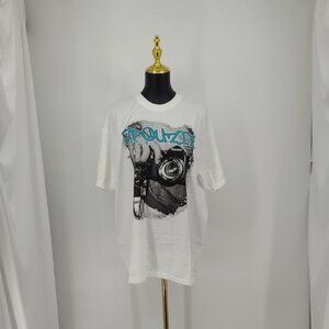 Comfort Colors White Graphic T-Shirt Canon/ Tomarrow Needs You On Back Size XL